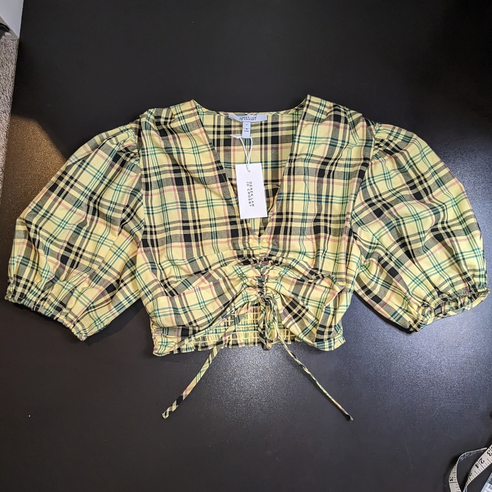Derek Lam 10 Crosby Bella Ruched Crop Top - Picture 6 of 6
